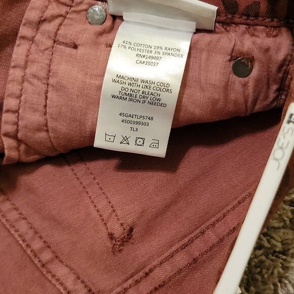 Joes Jeans Rust Colored Cheetah Print the Charlie High Rise skinny Ankle Jean 24 - Picture 7 of 8